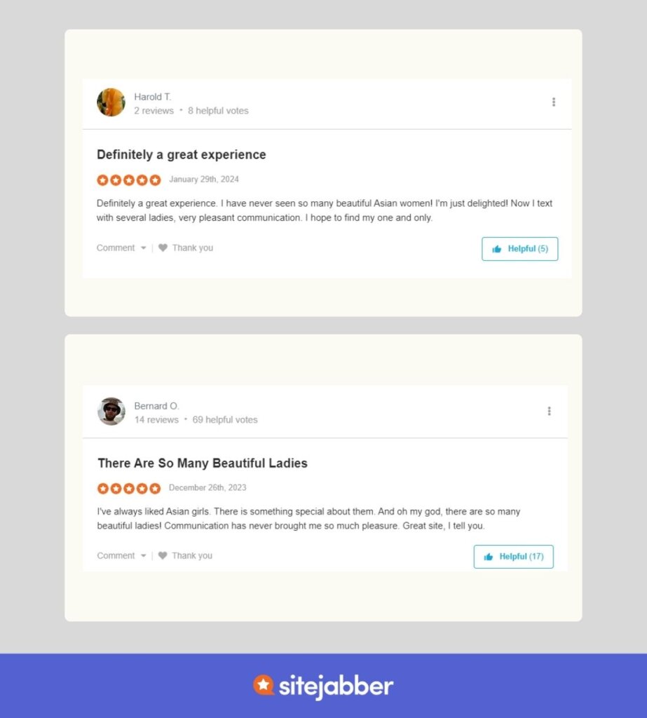 SakuraDate site review from Sitejabber