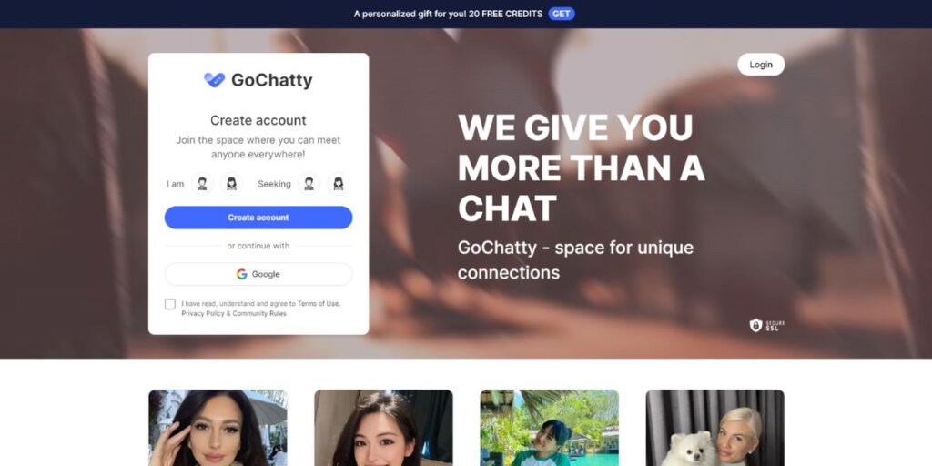 GoChatty sign up