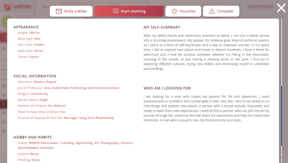 LatiDate profile